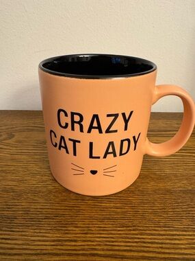Winifred and Lily "Crazy Cat Lady" mug is a 16-ounce ceramic cup. EUC
